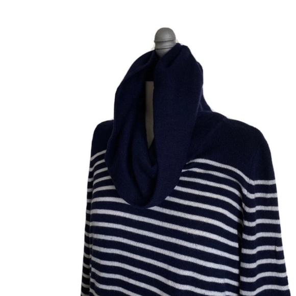 Lauren Ralph Lauren Navy & White Striped Pullover Sweater - Picture 12 of 12